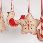 enfeites de Natal em feltro